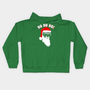 Yo Yo Yo ! Hip Santa Funny Santa Kids Hoodie